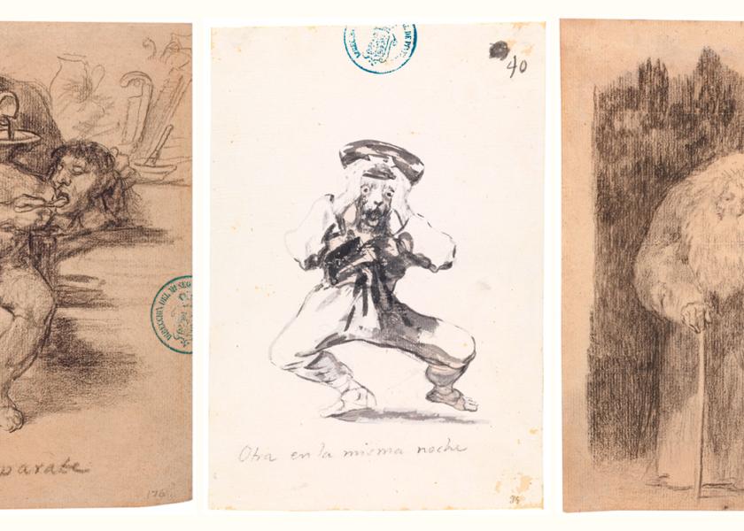 Three engravings of the exhibition 'Solo la voluntad me sobra'