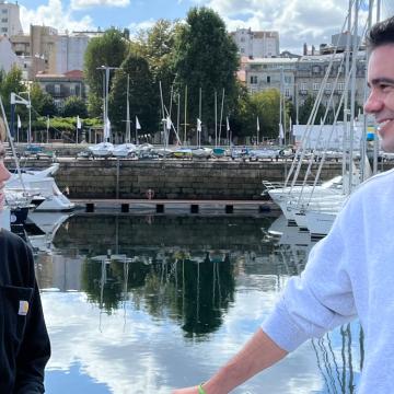 Silvia Mas and Diego Gª Carrera, members of the Iberia Talento a bordo Team