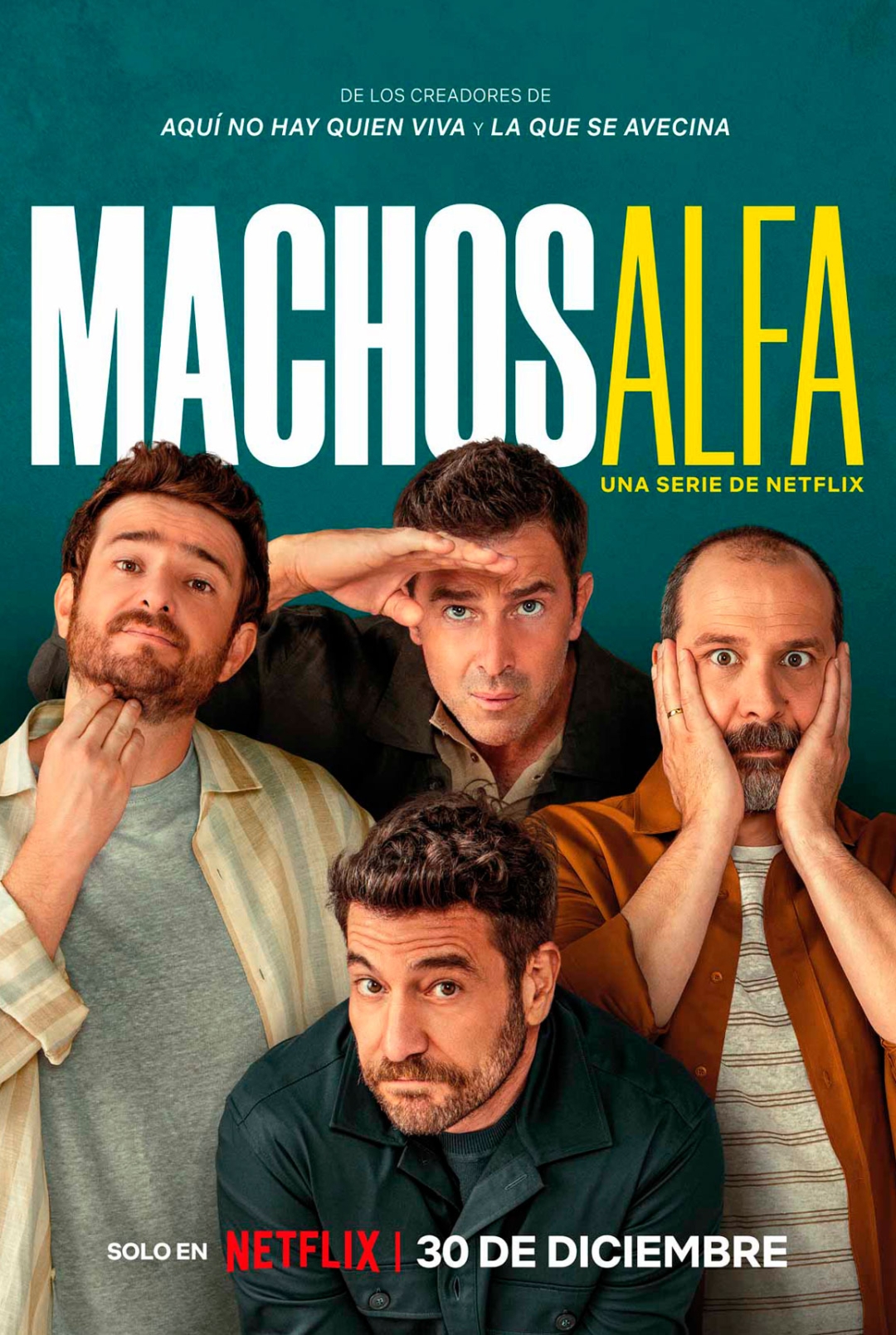 Cartel de la serie ‘Machos Alfa’, producida por Contubernio